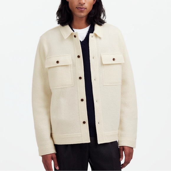 Madewell Men’s Boiled Wool Shirt-Jacket Size Medium - Picture 1 of 10